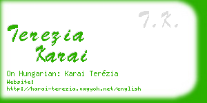 terezia karai business card